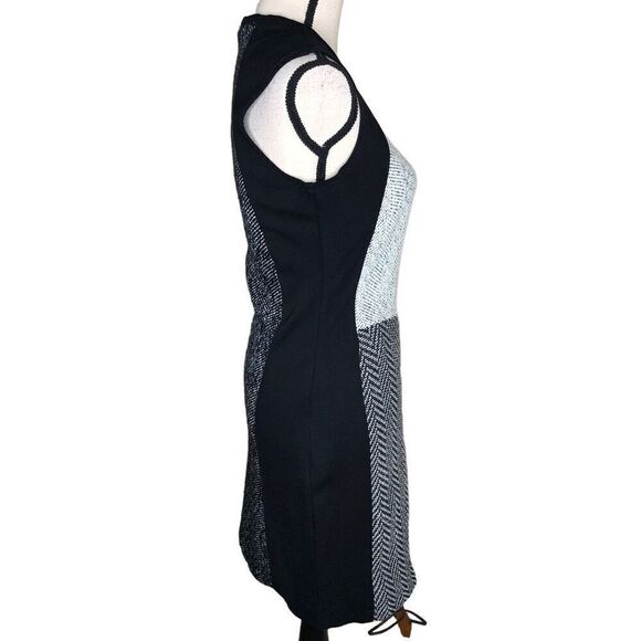 Desigual Oceano Gray and Black Mixed Weave Dark Academia Sheath Dress Size S - Picture 5 of 14